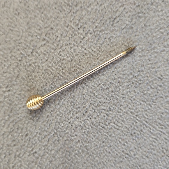 1/$5 or 3/$10 Vintage Swank Signed Gold Tone Collar Stick Pin -MISSING Pin Cover - Picture 1 of 7